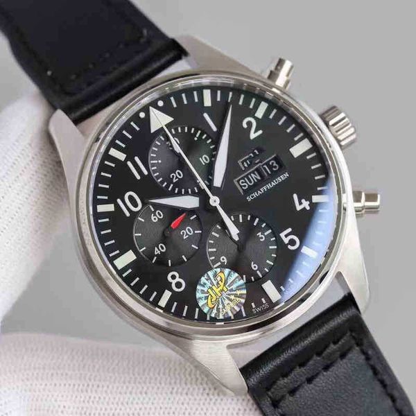 

luxury men watch mechanical movement automatic wriswatch 36gb movement pilot timing with high-grade belt swiss es 4df3, Slivery;brown