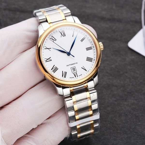 

mens watch luxury sapphire crystal glass businesswatches designer japan 8215 movement mechanical watchs waterproof 100 meter swimming sports, Slivery;brown
