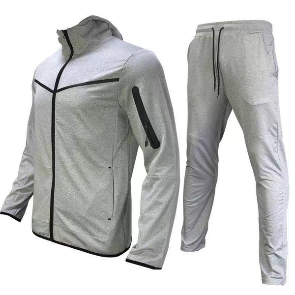 

2022 men women designer tracksuits long sleeve sweatpants track sweat suit coats solid color hoodie pants, Gray
