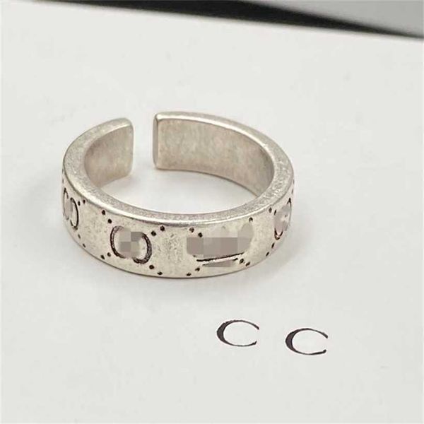 

10% off 2023 jewelry new branded classic fashion engraved letter open ring used for men and women, Silver
