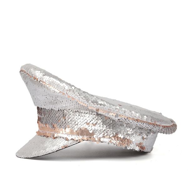 

ball cap military hat double sequin captain festival halloween costume cosplay bachelorette party sergeant 221122, Blue;gray