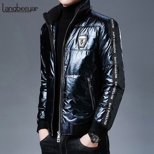 

men's down parkas grade designer brand casual fashion shiny bubble jacket winter windbreaker streetwear coats clothes 221122, Black