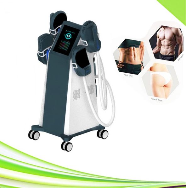

ems sculpting machine muscle stimulator rf 4 handle pads 2022 fitness butt lifting vest line super vertical spa salon clinic hiems hiemt sli