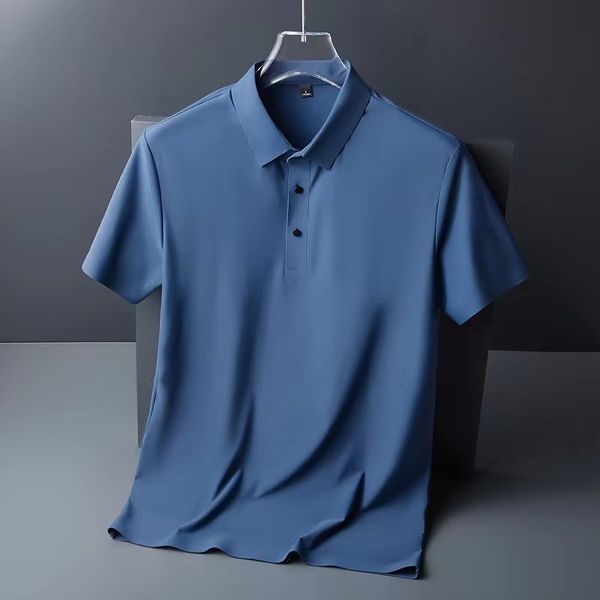 

men's polos silk fabric boys' polo shirt customizable 221122, White;black