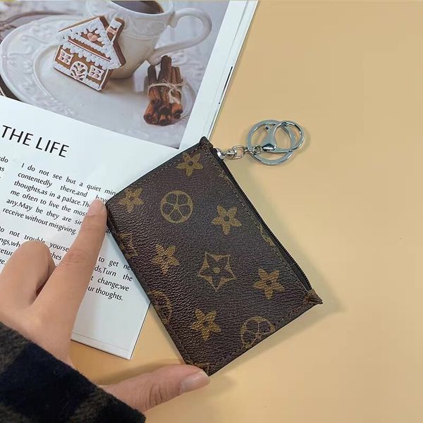 

2022 womens leather coin purse luxurious design portable key p0uch wallet classic men/women chain bag with dust bag and case l62650v2, Red;black