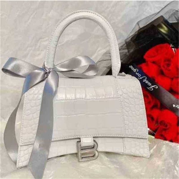 

designer balenciga hourglass bag bags italy handbag leather women's fashion versatile crocodile cross
