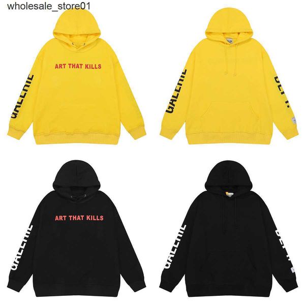 

men's hoodies sweatshirts 2022 designer galery dept little fashion printing cotton loose streetwear hoodie, Black