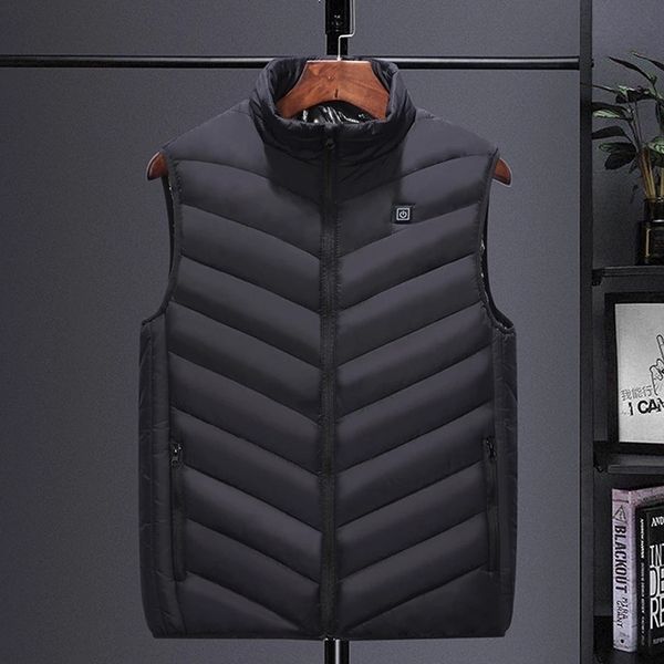 

men's vests autumn and winter heated vest zones electric jackets graphene heat coat usb heating padded jacket 221122, Black;white