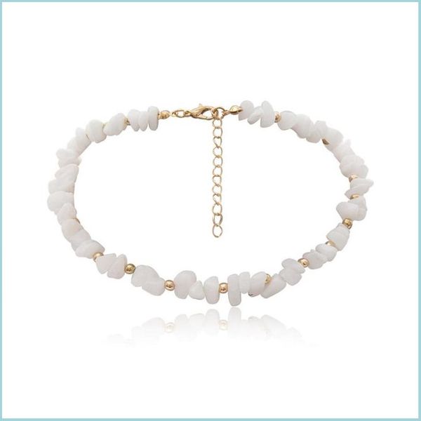 

chokers fashion stone choker necklace beads collar clavicle necklaces summer beach jewelry drop delivery pendants dh2ef, Golden;silver