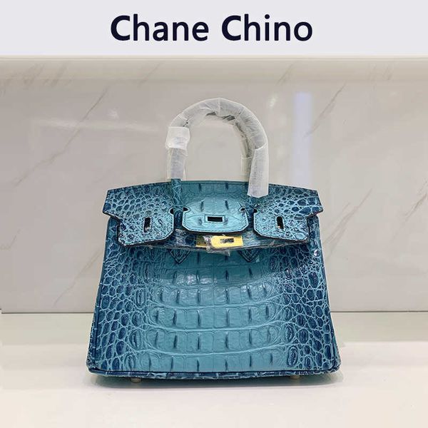 

herme birkin genuine leather bags handbags women hand high end counter quality cowhide crocodile pattern lock women's shoulder messenge