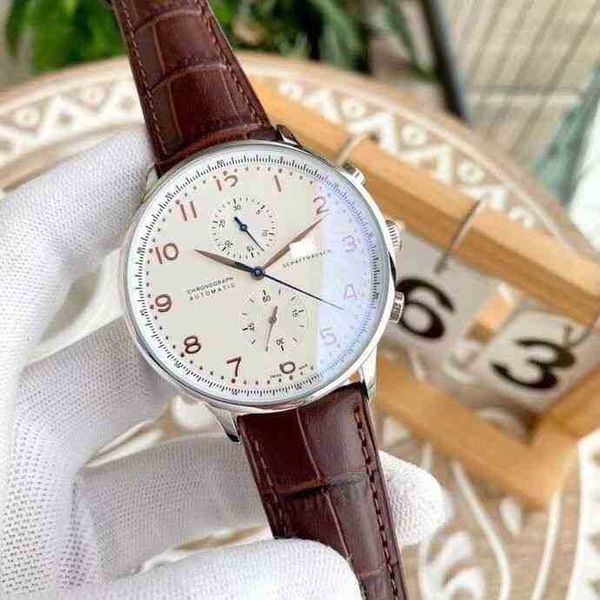 

superclone lw watch original waterproof watch time men's dial puqi fully travel automatic accurate mechanical 6z9h multifunctional pghz, Slivery;brown