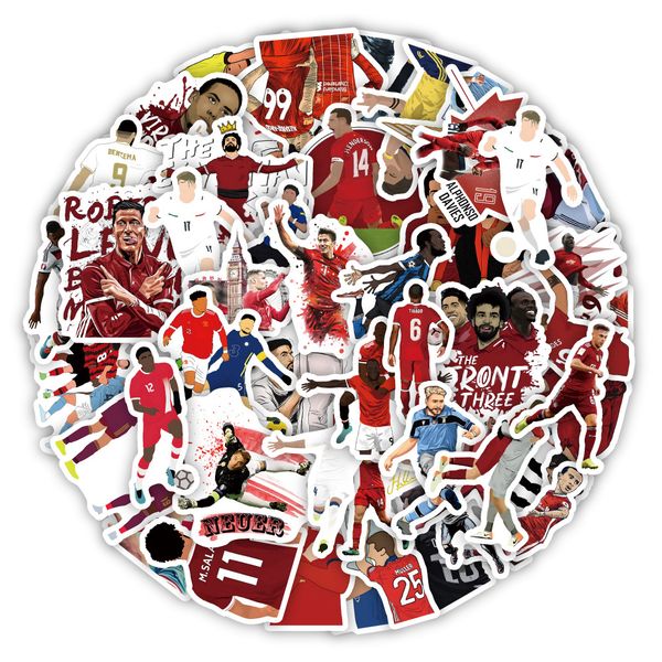 

50pcs graffiti stickers football stars for skateboard car lapipad bicycle motorcycle helmet ps4 phone kids toys diy decals pvc guitar sticke