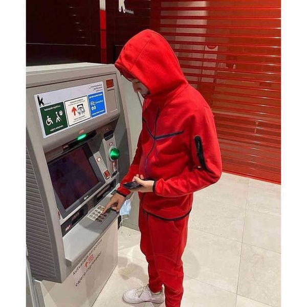 

men's tracksuits 2022 men's sports suit cotton brand tech fleece good quality hoodie male training wear sweatshirt set sweatpants., Gray