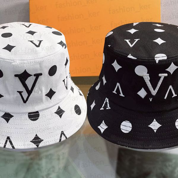 

Fashion Alphabet Bucket Hat Designer Stingy Brim Hats for Mens Woman Casual Caps 2 Colors, C1