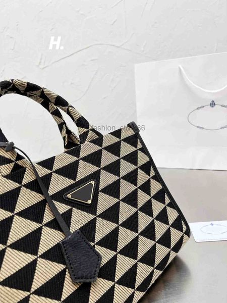 

hh small symbole jacquard fabric handbag tote shoulder bags women designer shopping bag satchel luxury messenger cross body 1app c045