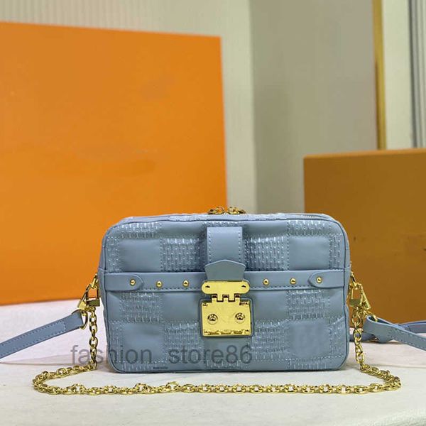 

camera bag check ladies crossbody bags flap gold chain purse damier with cotton sheepskin b rlbj ydhu