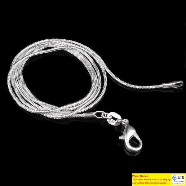

jewelry bulk necklace chains choker snake inch womens fashion smooth 16 18 1mm 22 in for, Silver