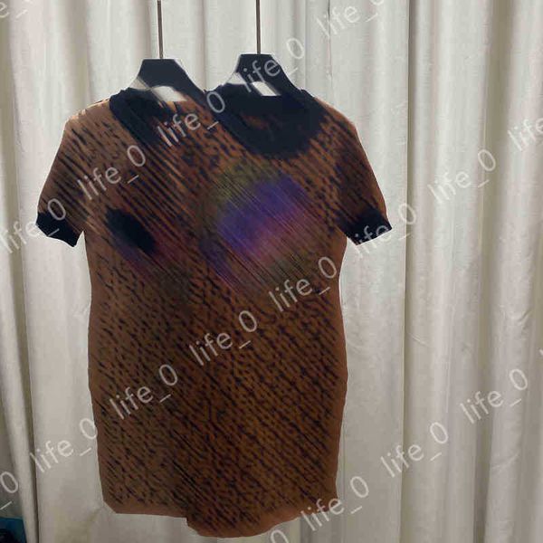 

luxury womens dresses fashion round neck ribbed cuffs full body graphic print designer dress summer logo knitted t-shirts for women, Black;gray