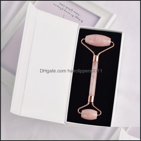 

face massager gift box slimming face lift mas tool real crystal rose quartz facial roller jade drop delivery health beauty dhxaz