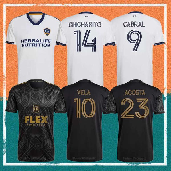 

22/23 los angeles la galaxy home soccer jerseys 2022 away vazquez cabral d. costa maillots de foot chicharito grandsir alvarez joveljic, Black;yellow