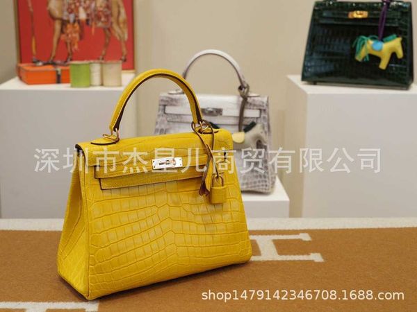 

handbags luxury designer birk genuine leather cons hand stitched handmade family fog nile two point crocodile messenger portable