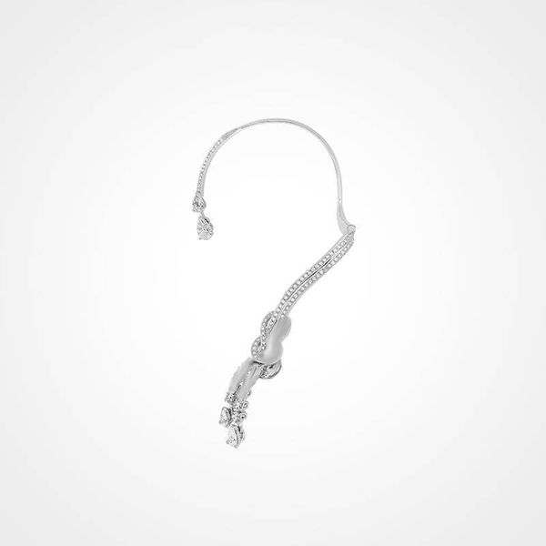 

designer silver ear cuff version of the temperament fashion water drop tassel earring