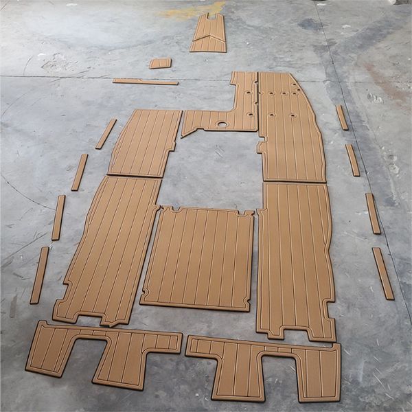 

1988 mastercraft prostar cockpit pad boat eva foam faux teak deck floor mat