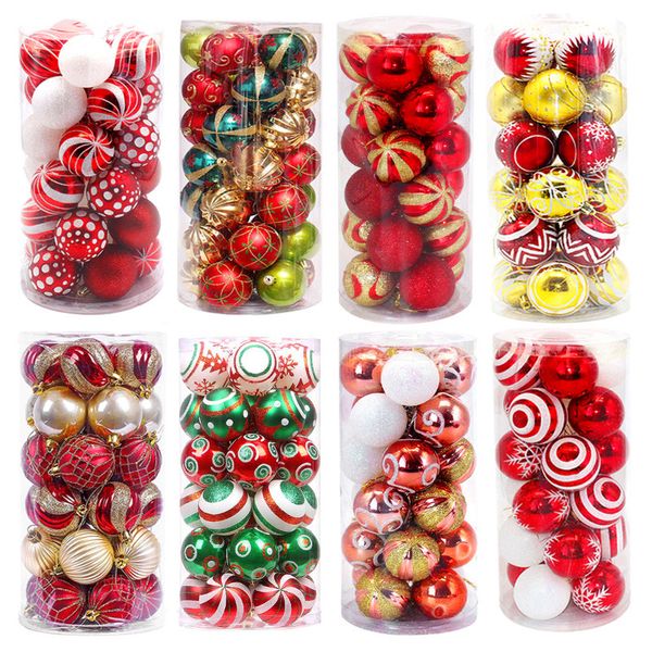 

Decorations Pine Ornament 6cm Christmas Tree Hanging Pendant Red Green Gold Ball Ornaments Year Decoration 221123