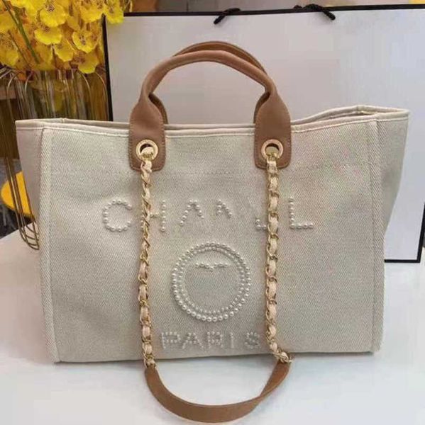 

luxury classic women's evening bags ch brand canvas handbag fashion pearl beach hand bag designer female large backpack small packs por, Black;red
