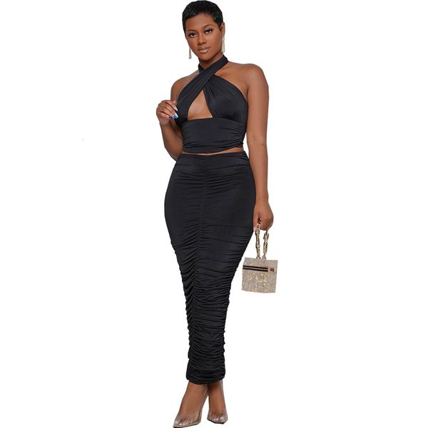 

two piece dress women is clothing summer fashion summer mature without night club two piece set women skirt 221123, White