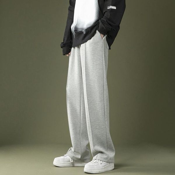 

men s pants men straight harem male korean student sweatpants solid loose casual trousers autumn streetwear man bottoms plus size 3xl 221123, Black