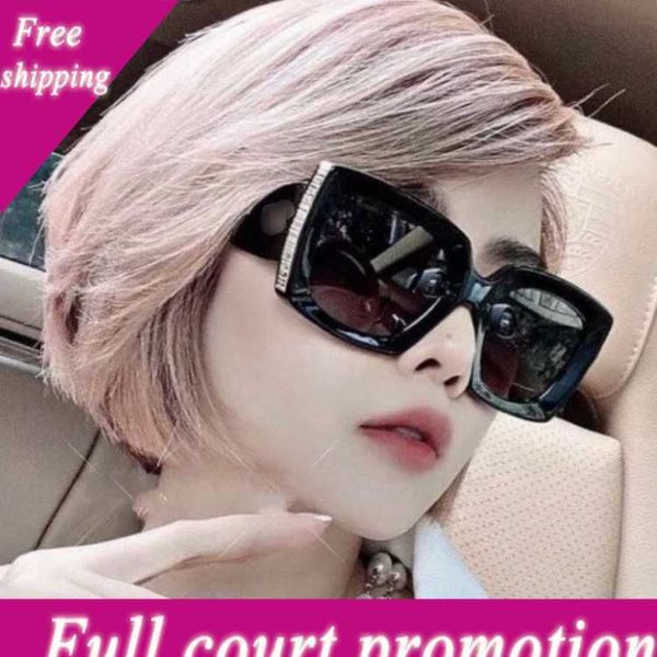 

designer sunglasses uv400 brands xiaoxiangjia's new shades fashion square sunglasses star's same trendy phnom penh ch5435, White;black