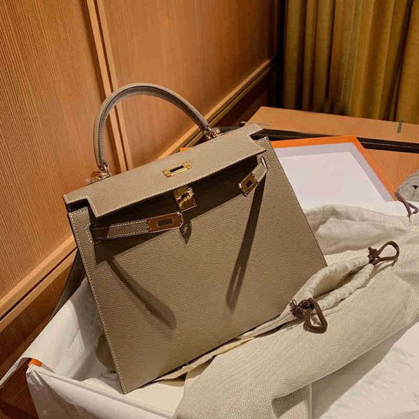 

designer handbags kellies herms 2023 mommy leather color matching women's single shoulder cross carry mother's bag large