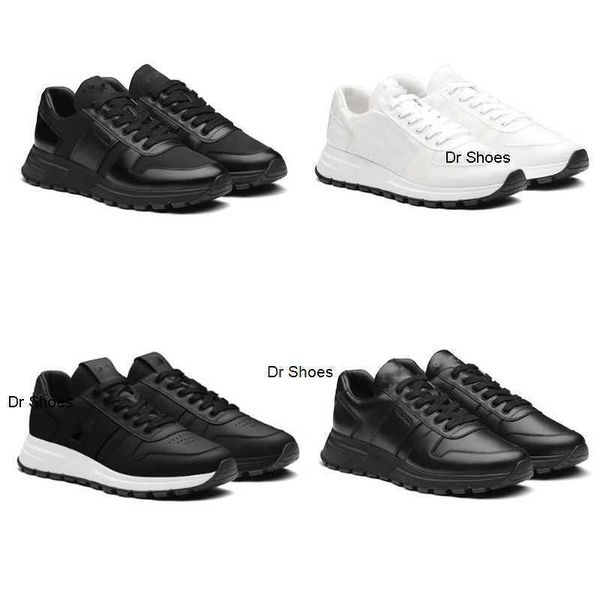 

lace-up sneakers casual shoes runner trainers leather rubber sole black suede 2021 men prax 01 with box 276