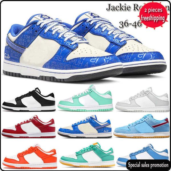 

new running shoes sports shoes dunksb trainers sneakers designer low mens green glow grey fog gym red 2022 jackie robinson women running unc, Black