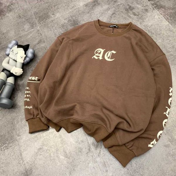 

loose designer chromes mens heartss hoody letter printed hoodies pullover sweatshirts autumn lettering couple sweater caramel, Black