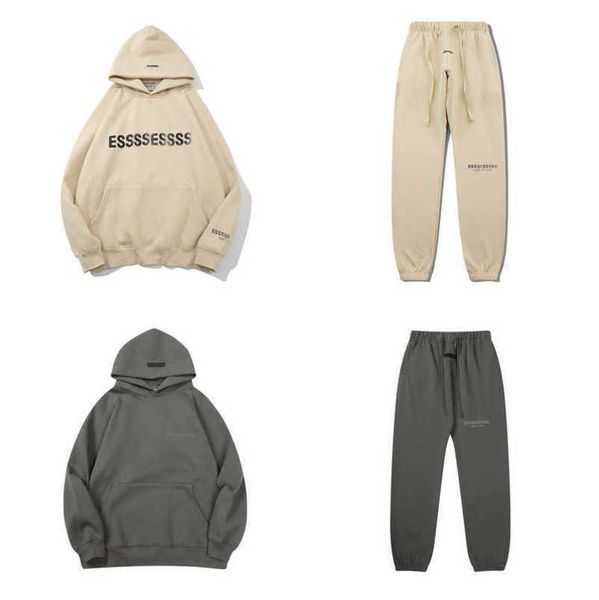 

fashion luxury men's tracksuits sweatshirts letter es hoodies men women's sweater print casual sportswear pants suit pullover cou, Black