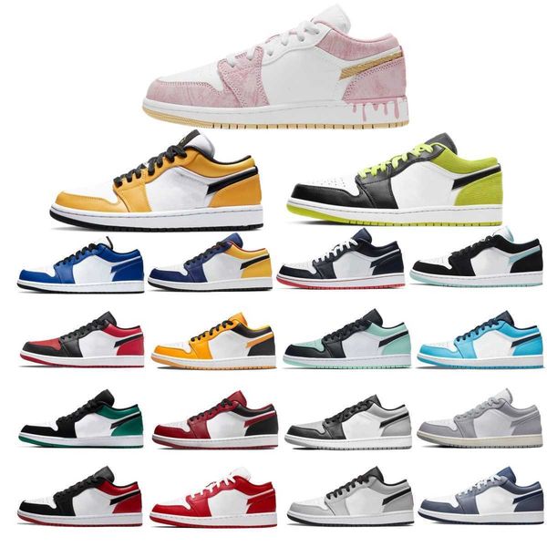 

designer nk jumpman 1 low men women shoe travis soctts fragment university blue laser orange apple green chicago rlack toe 1s basketball, Black