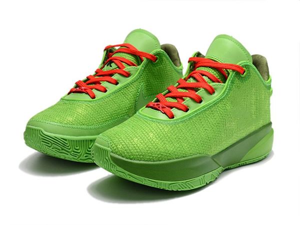 

lebrons 20 green grinch christmas men shoes 2022 time machine kids women basketball sport shoe sneakers with box size us4-12