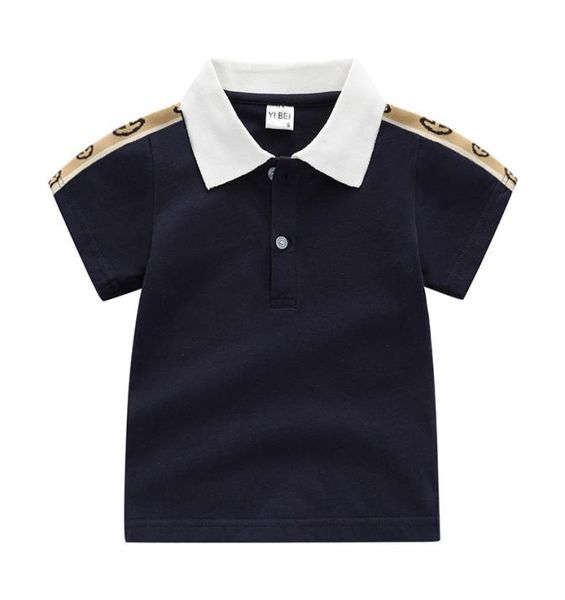 

baby polo t shirt designer kids short sleeves baby polos shirts boys embroidery girl cotton black white clothes 90130cm3169246, White;black