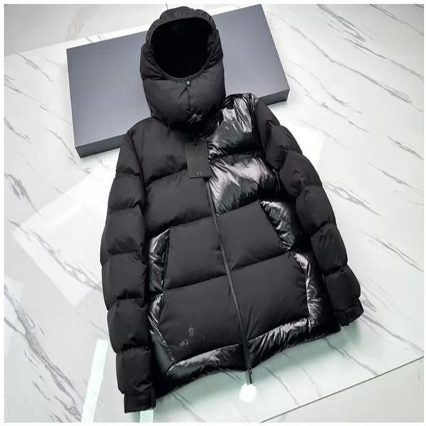 

luxury france mens down jacket letter monclair logo knitted women parkas panel casual coats bomber jackets designers men, Black