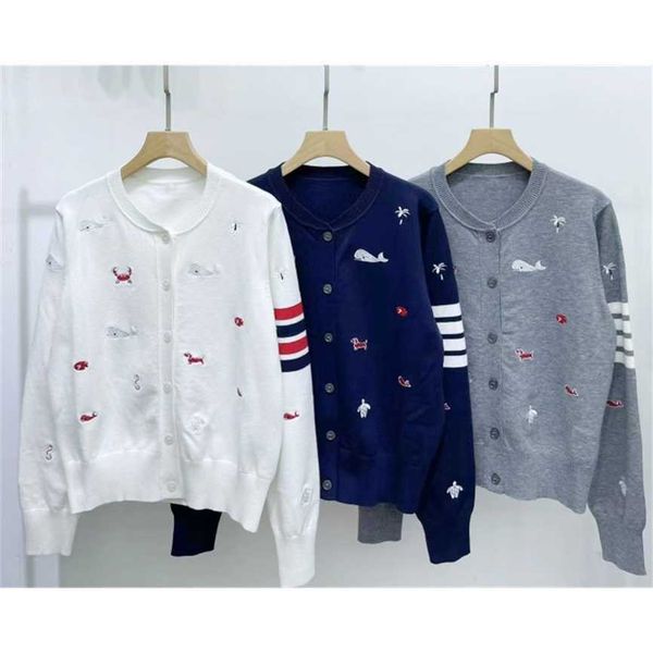 

autumn winter new embroidery sweater knitted cardigan women's versatile college style long coat, Black;brown