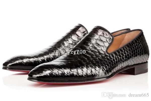 

red-bottoms christians new brand dandelion flats black patent leather dress shoes chaussure femme mens shoes dress loafer wlb