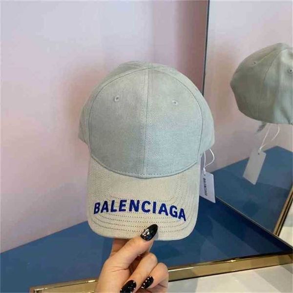 

balencaigcap ballista wash baseball cap cotton luxury classic versatile star men's and women's cap trend sun hat lil hpo9, Blue;gray