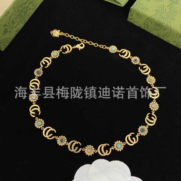 

2023 designer new jewelry turquoise necklace double small bracelet tassel earrings brass, Black