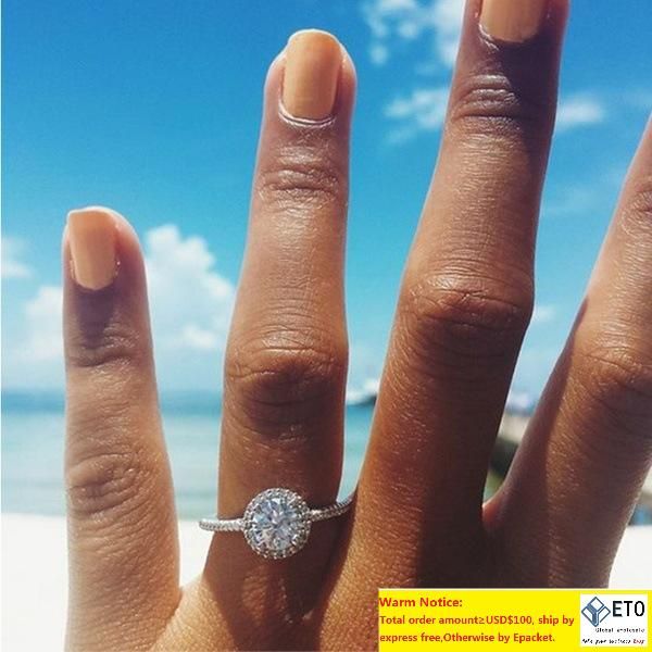 

new fashion microencrusted diamond heart and arrow round birthday gift ladies ring, Slivery;golden