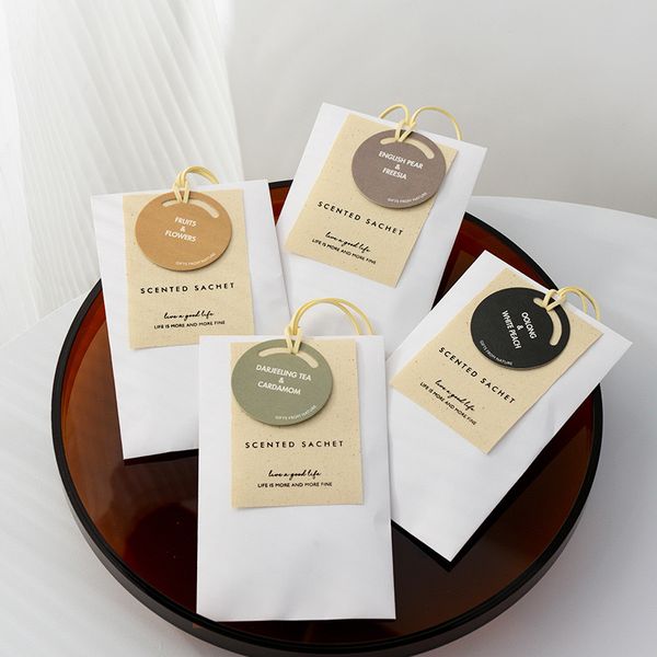 

dehumidifying home car air freshener wardrobe aromatherapy lanyard bag scented sachet essential oil paper bag