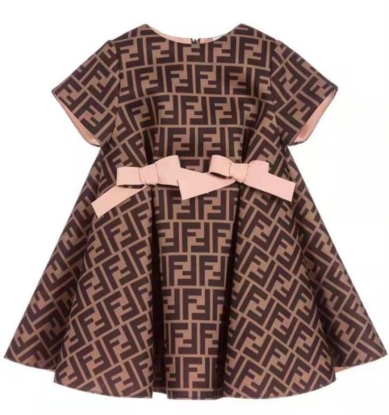 

designer girl dress brown baby girl fashion princess wed flower dresses 90160 cm toddler kid clothe sets 2022215f4613895, Red;yellow