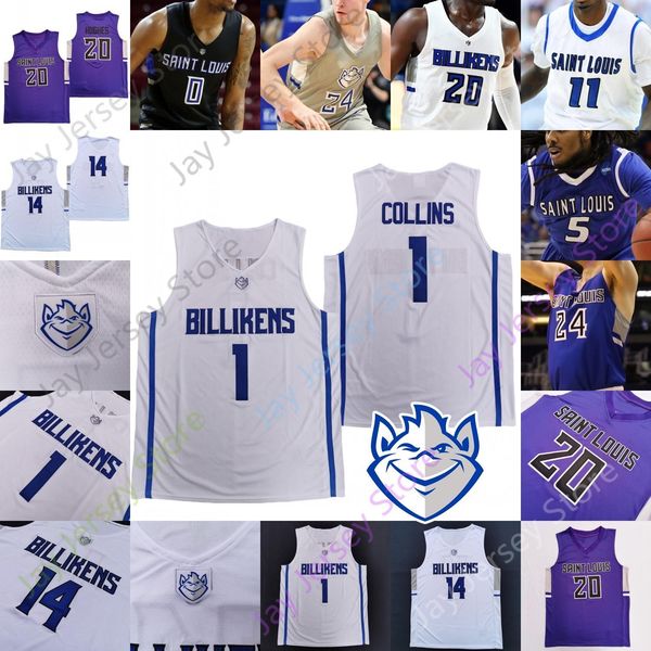 

2021 billikens basketball jersey ncaa college goodwin gibson jimerson perkins jacobs yuri collins thatch jr. bell jr. tay weaver hughes reed, Black;red