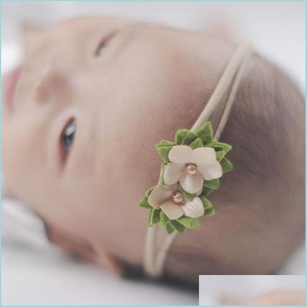 

headbands 3pcs/set baby flower headbands hair band elastic fashion accessories for kids babys drop delivery jewelry hairjewelry dhagm, Silver